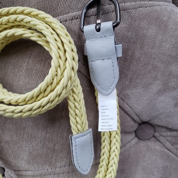 DONATED Yellow Braided Belt - Picture 2 of 2